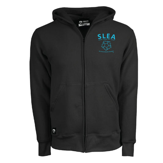 SLEA: Hands Pocket Logo Zip-Up Hooded Sweatshirt