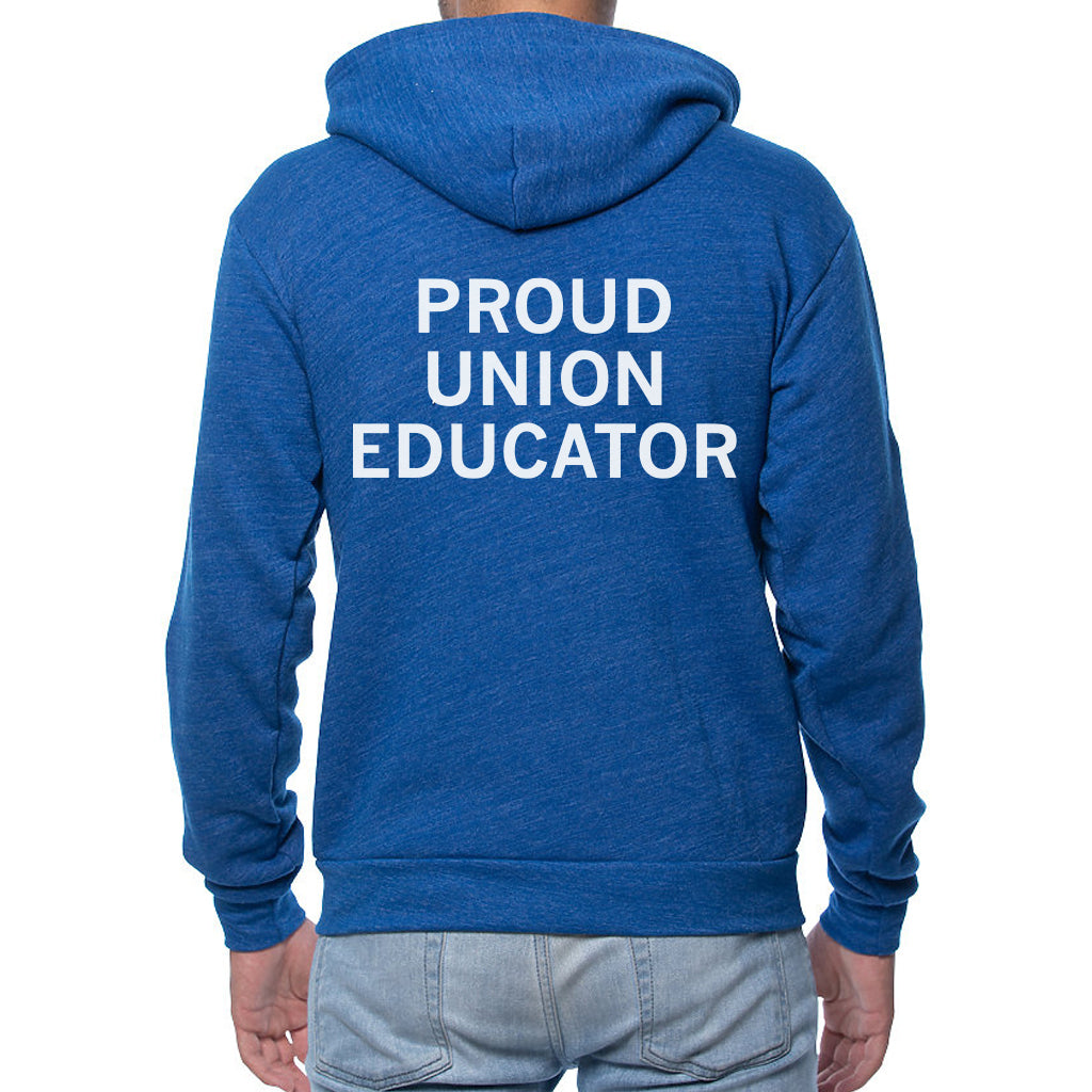 MFE59: Shield Logo Pocket Print Zip-Up Hooded Sweatshirt