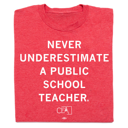 CEA: Never Underestimate A Public School Teacher Shirt