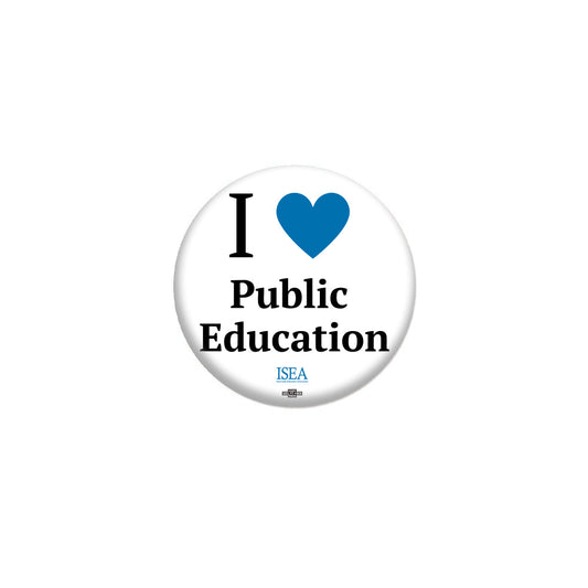 ISEA: I Heart Public Educators Button