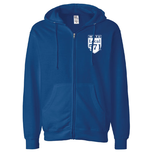 WSTU: Local 571 Crest Zip-Up Hooded Sweatshirt
