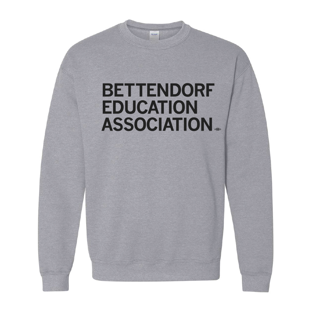 Bettendorf Education Association Text Crewneck Sweatshirt