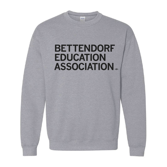 Bettendorf Education Association Text Crewneck Sweatshirt