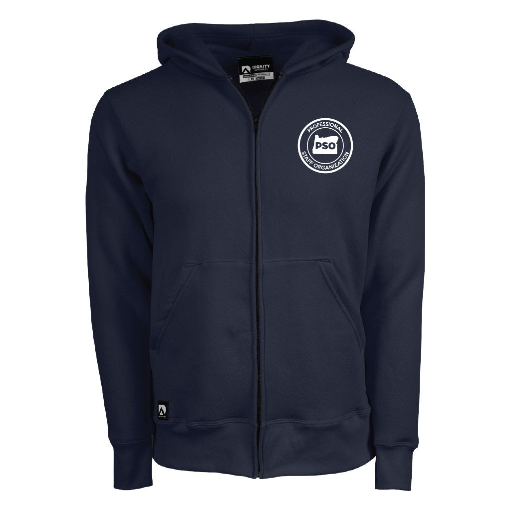 OPSO: Seal Logo Zip-Up Hooded Sweatshirt