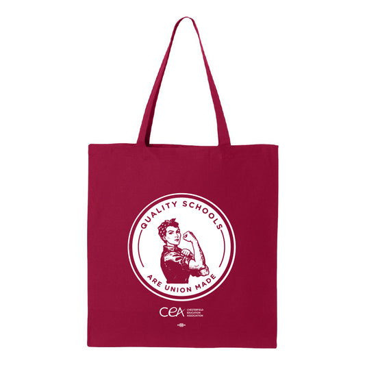 CEA: Quality Schools Are Union Made Tote Bag